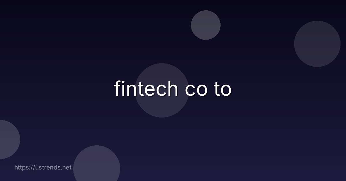 fintech co to