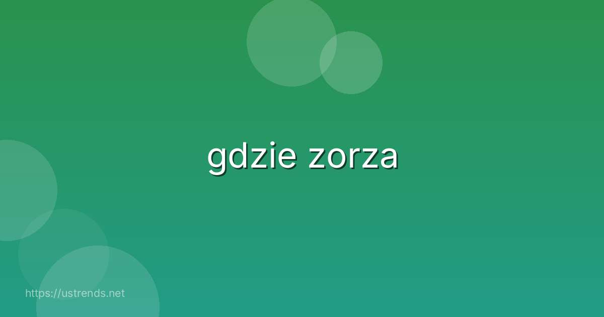 gdzie zorza