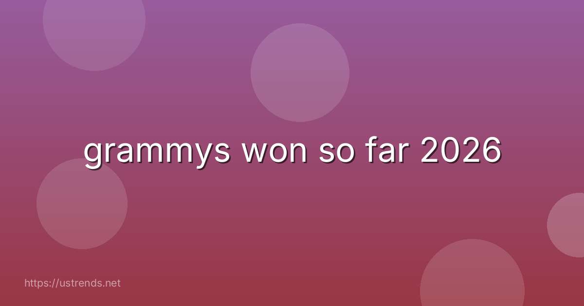 grammys won so far 2026