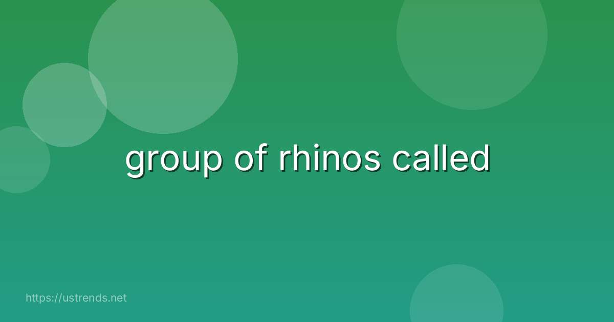 group of rhinos called