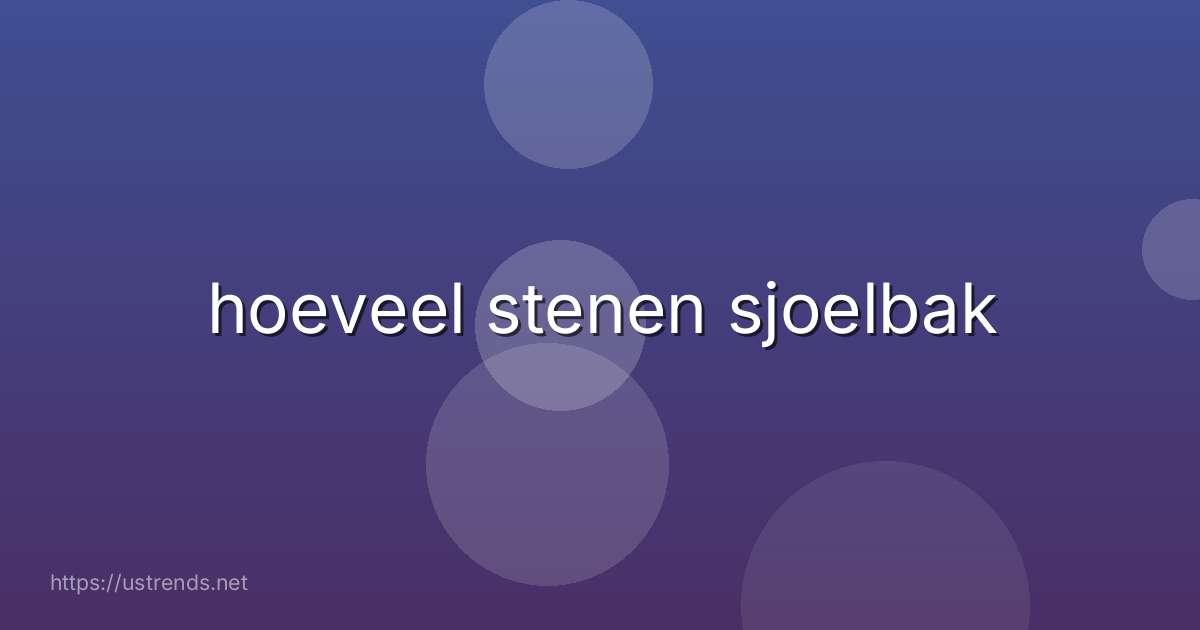 hoeveel stenen sjoelbak