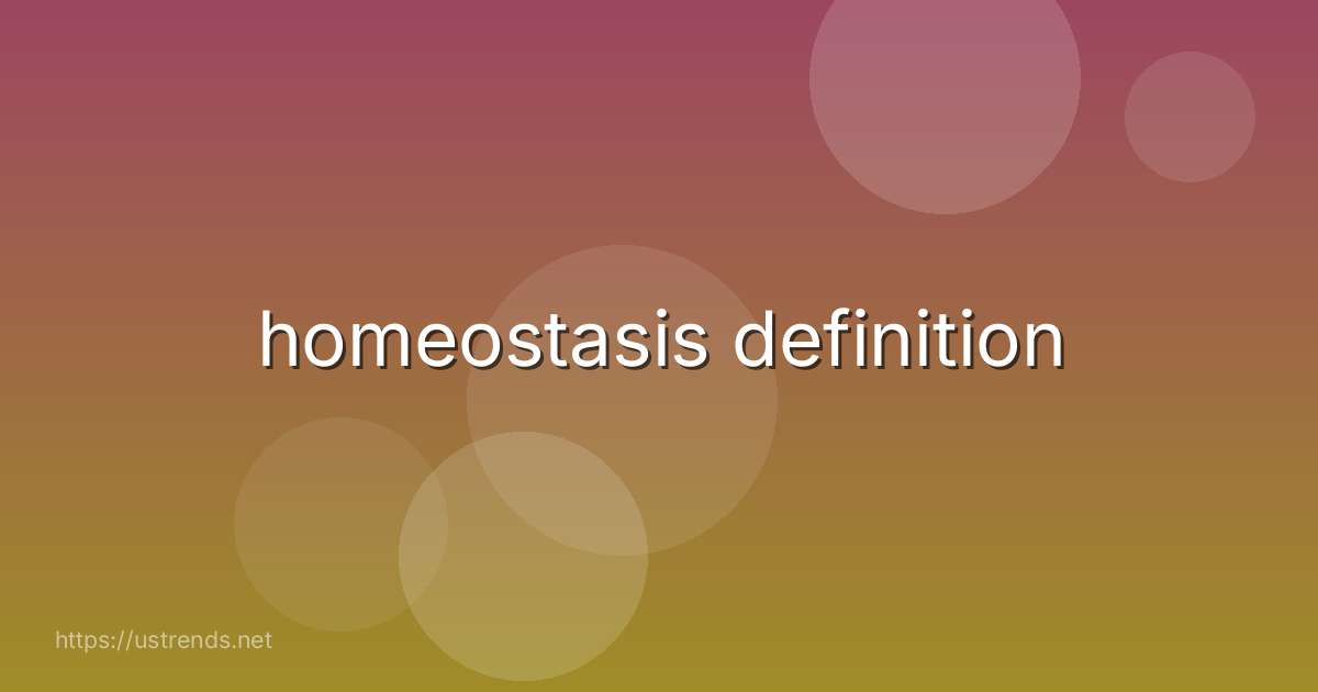 homeostasis definition