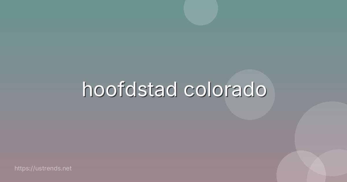 hoofdstad colorado