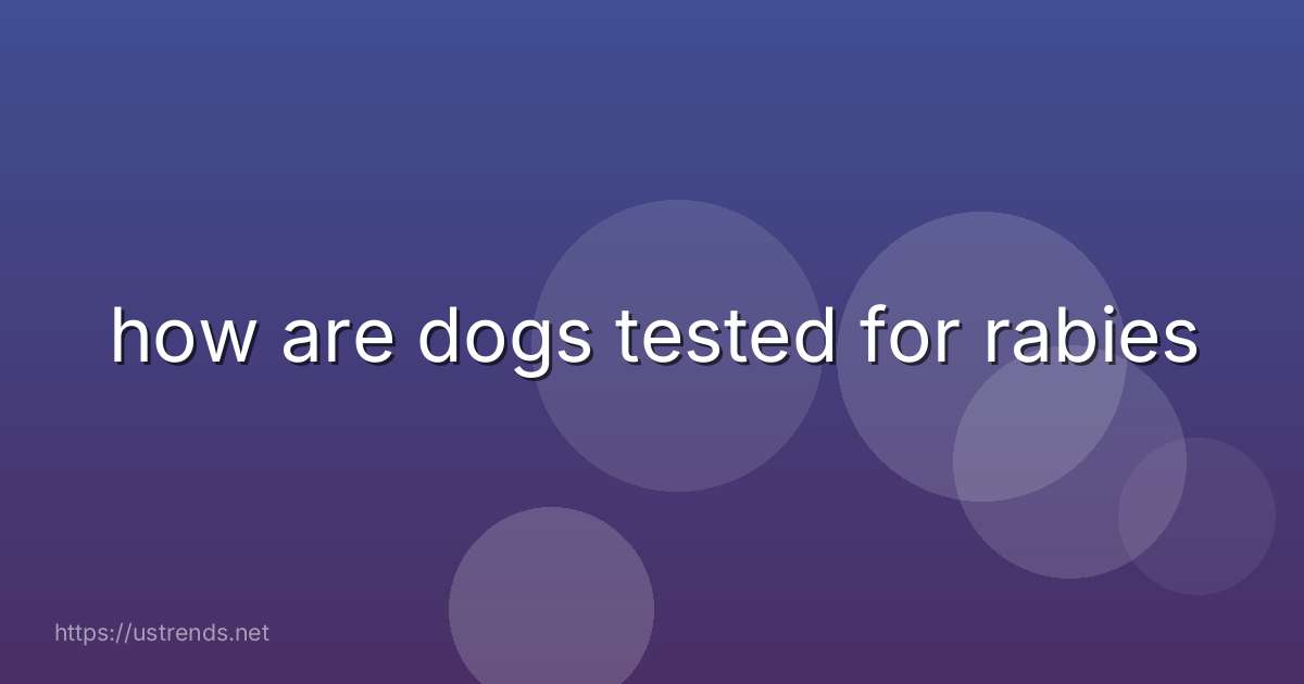 how are dogs tested for rabies