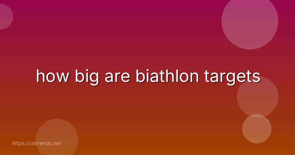 how big are biathlon targets