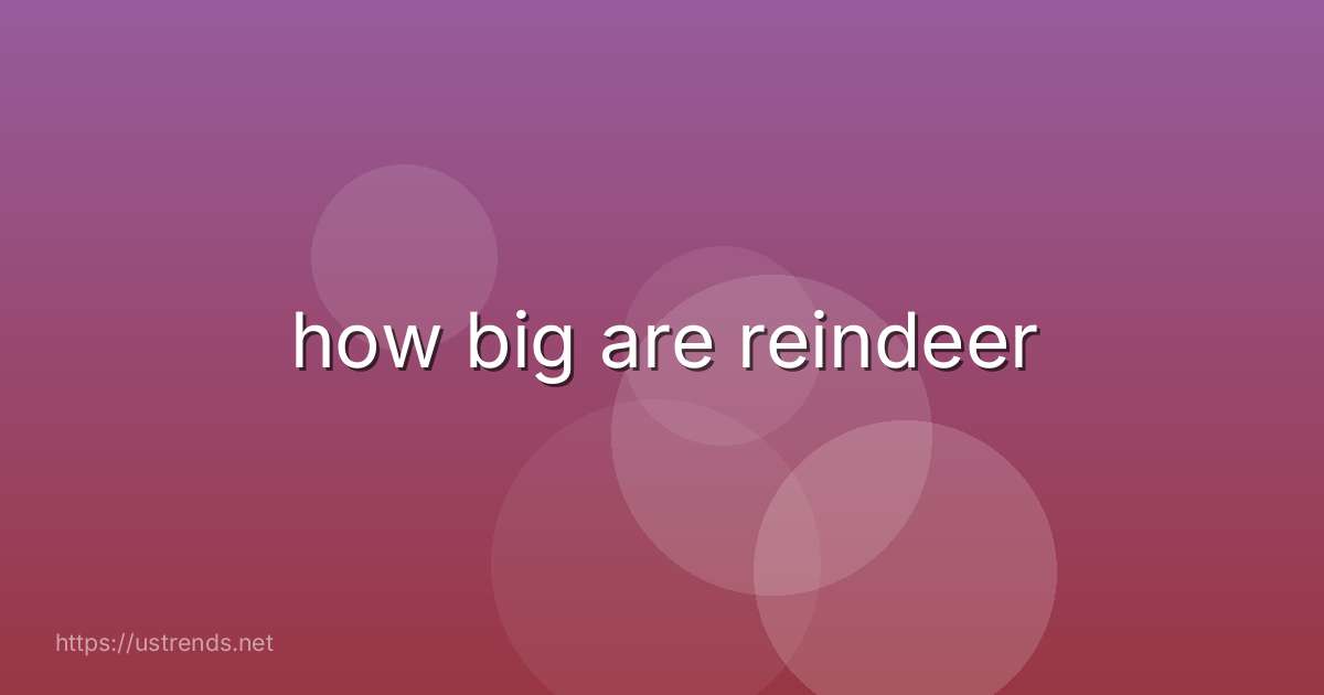 how big are reindeer