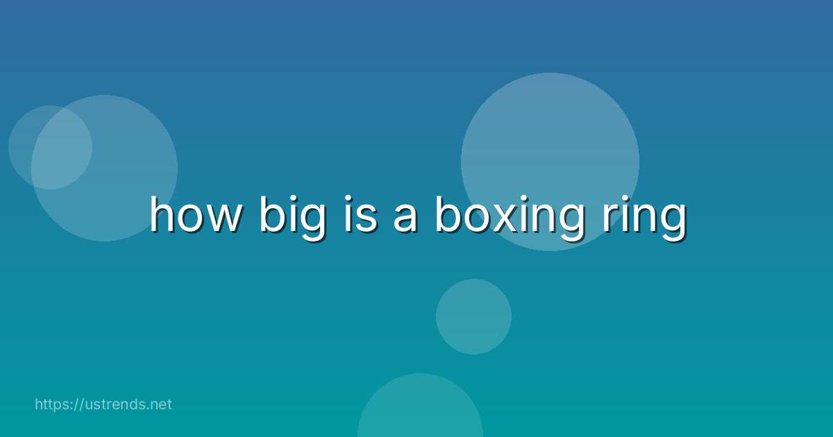 how big is a boxing ring