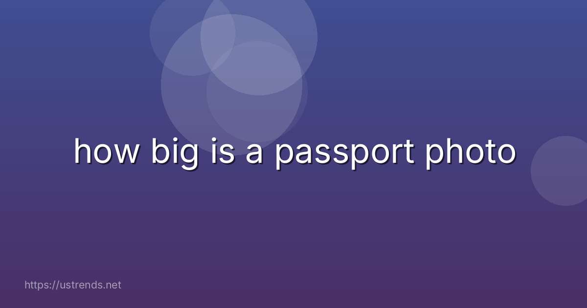 how big is a passport photo