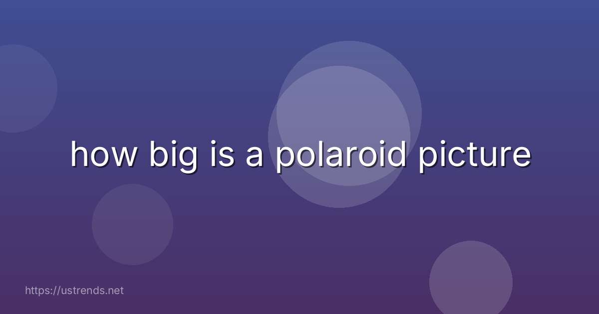 how big is a polaroid picture