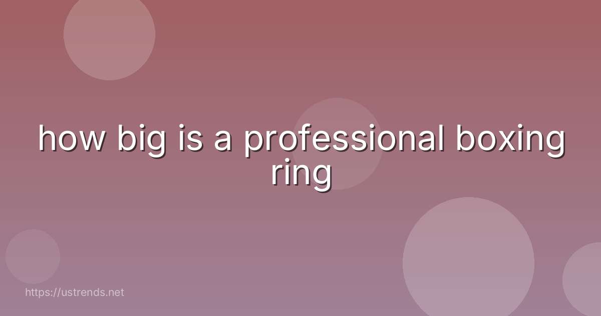 how big is a professional boxing ring