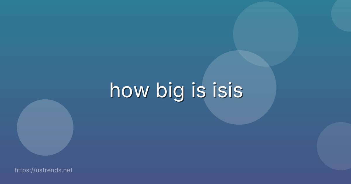how big is isis