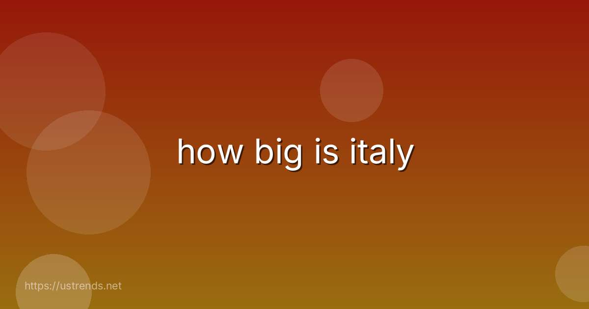 how big is italy
