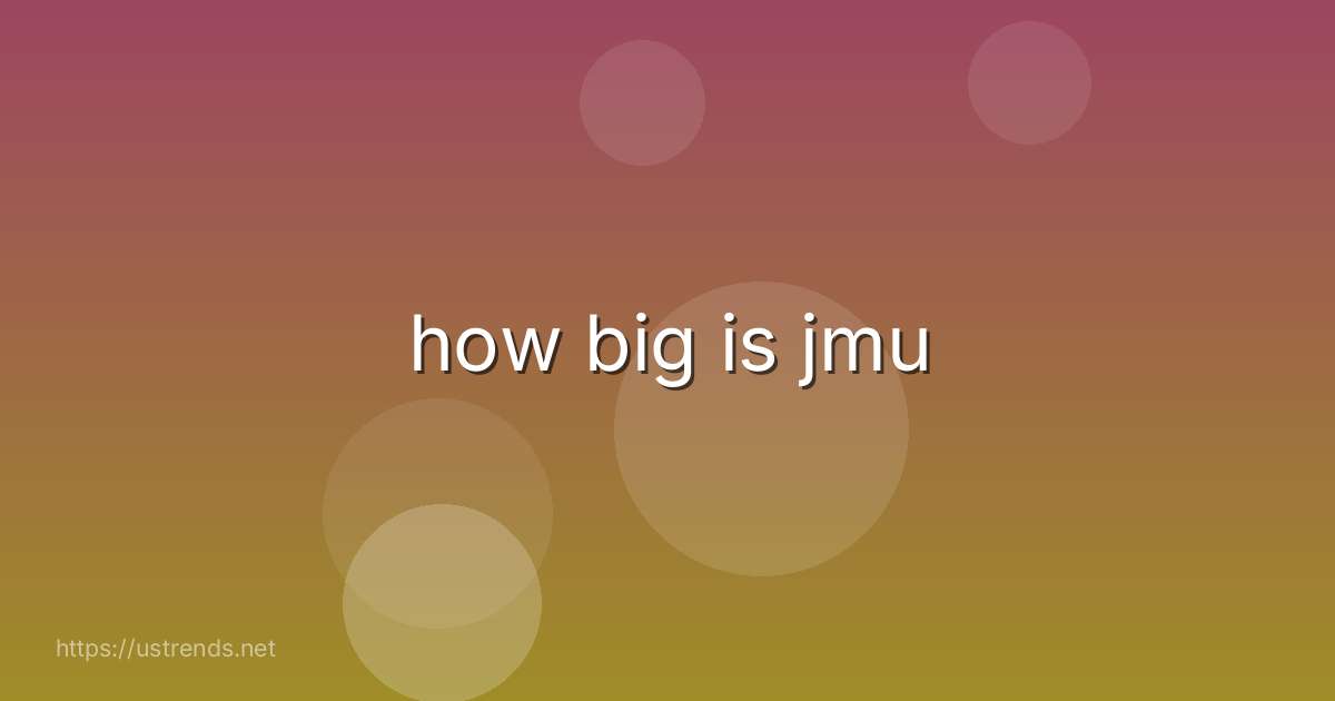 how big is jmu