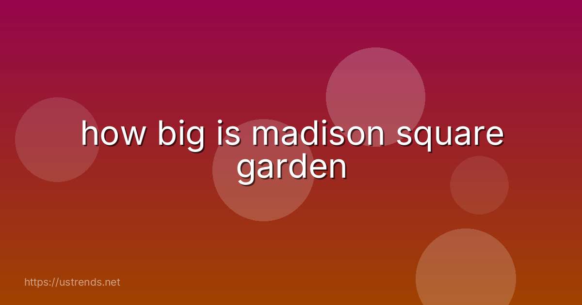 how big is madison square garden
