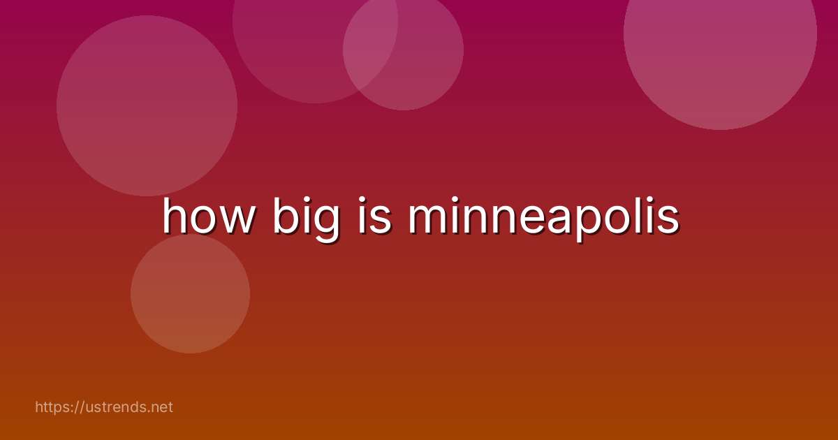 how big is minneapolis