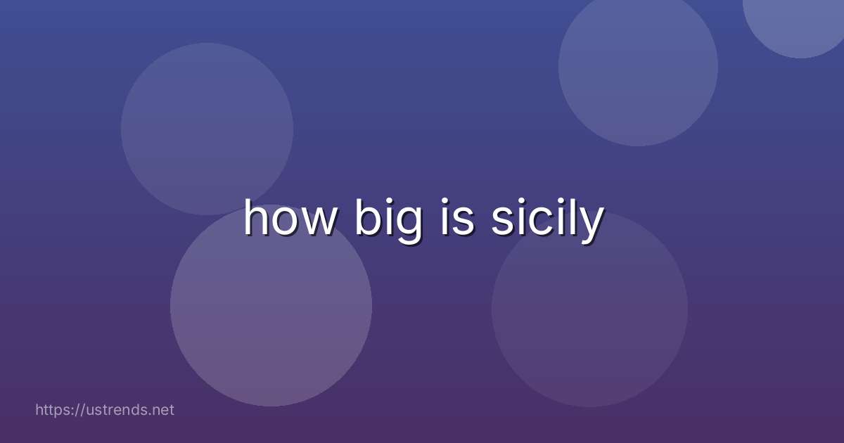 how big is sicily