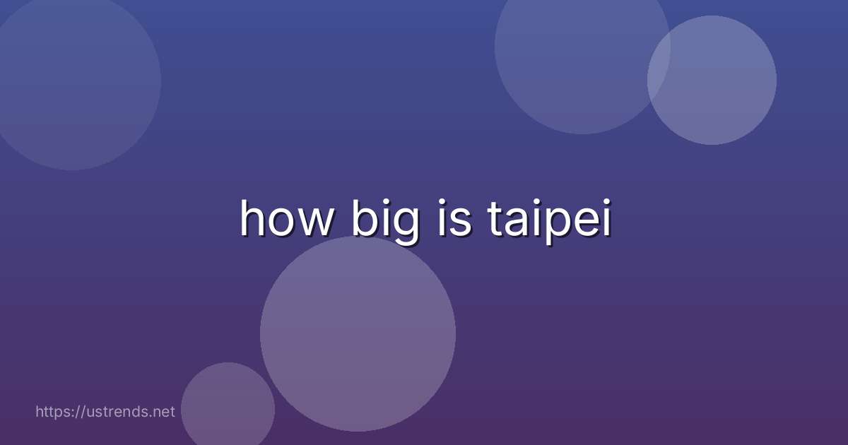how big is taipei