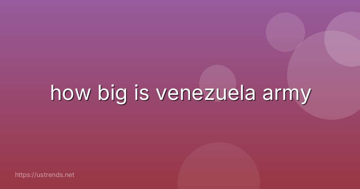 how big is venezuela army