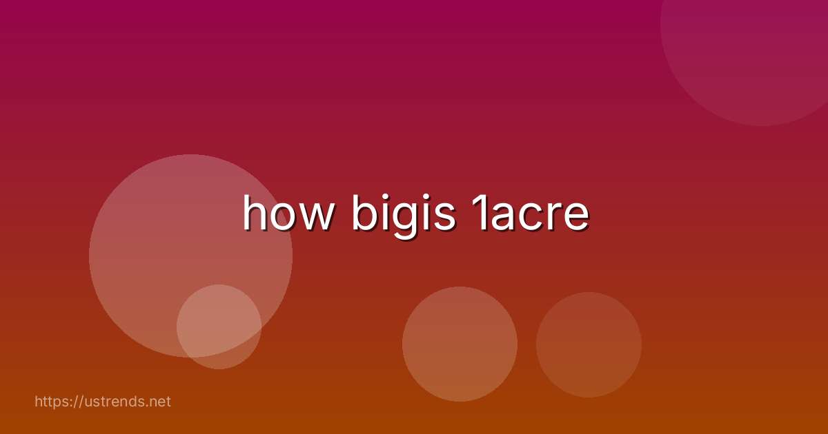 how bigis 1acre