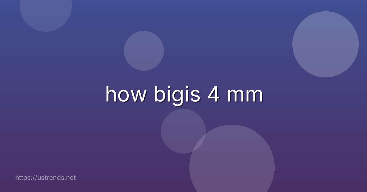 how bigis 4 mm