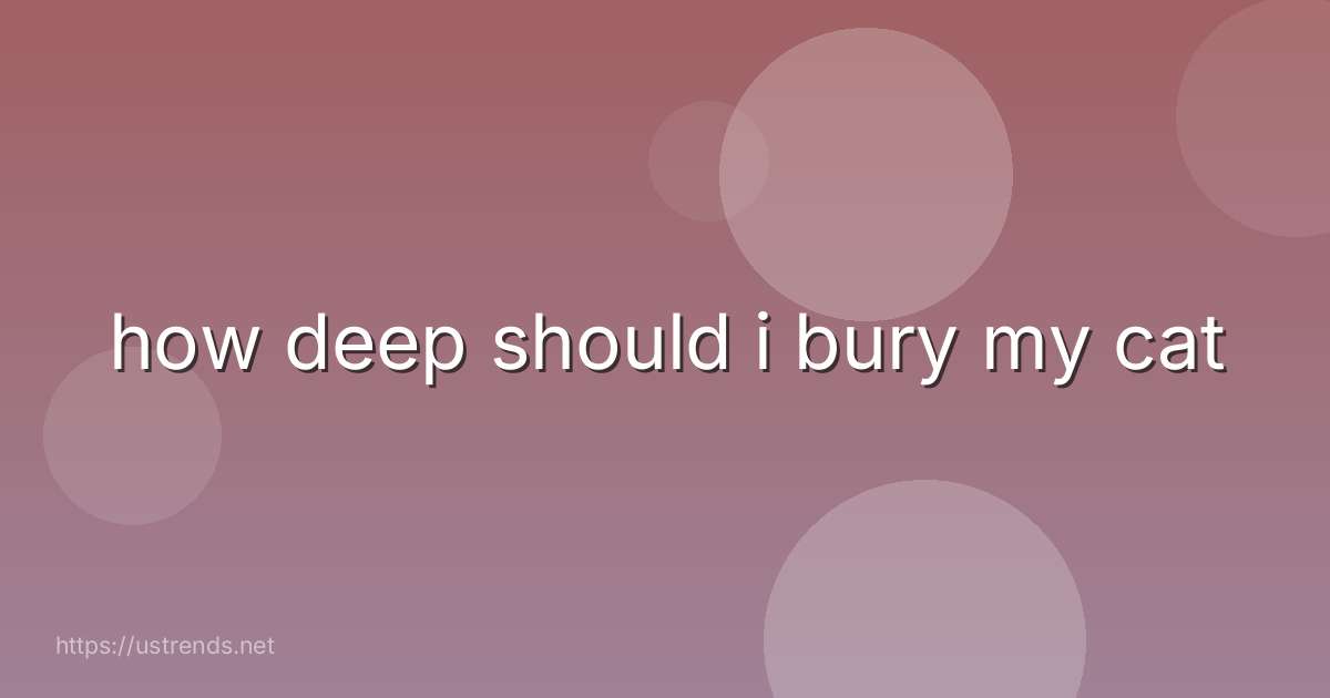 how deep should i bury my cat