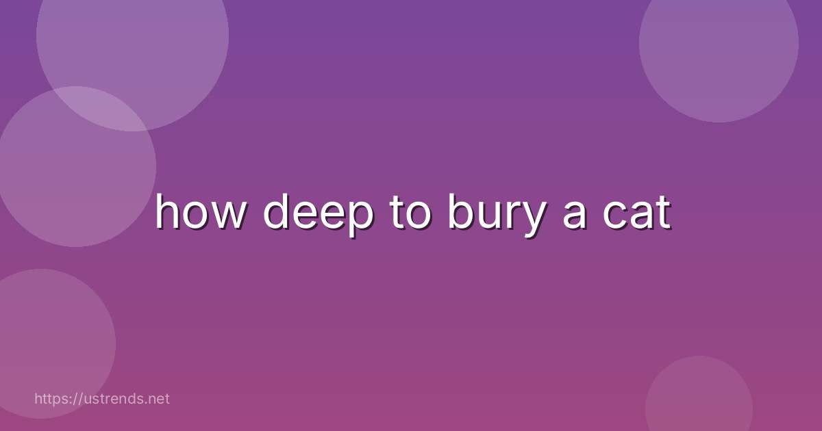 how deep to bury a cat