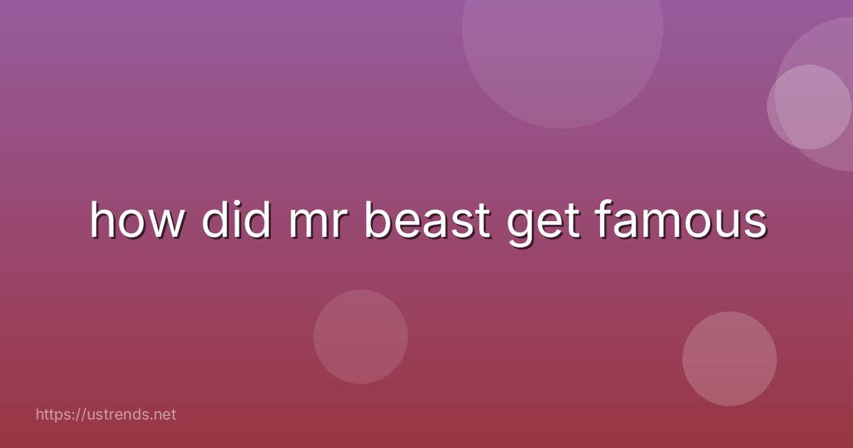 how did mr beast get famous