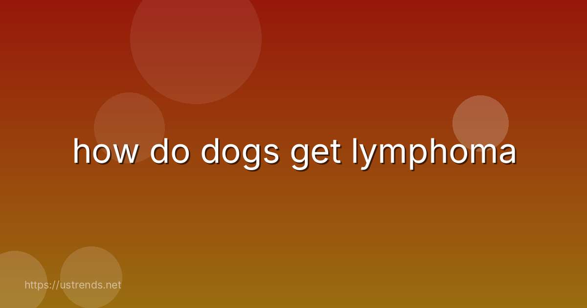 how do dogs get lymphoma
