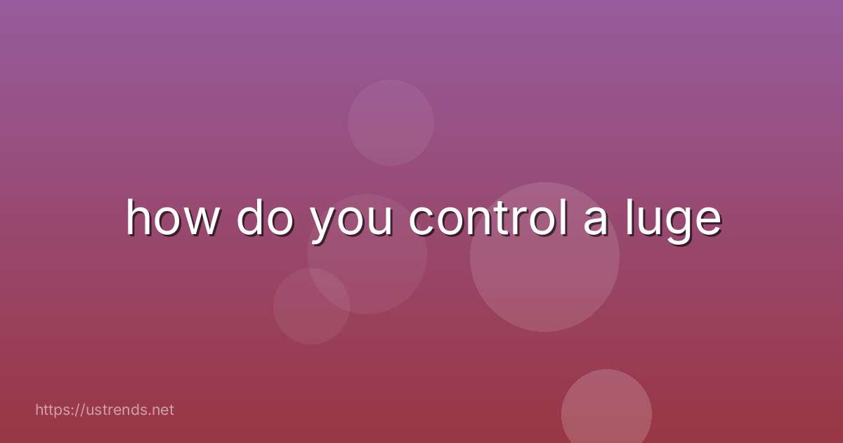 how do you control a luge