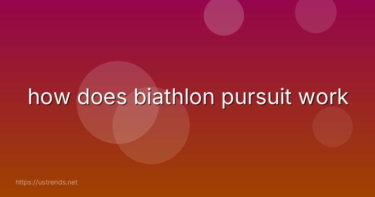 how does biathlon pursuit work