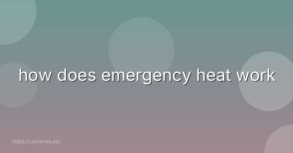 how does emergency heat work