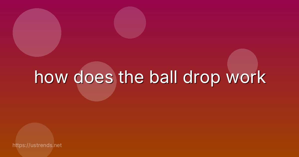 how does the ball drop work