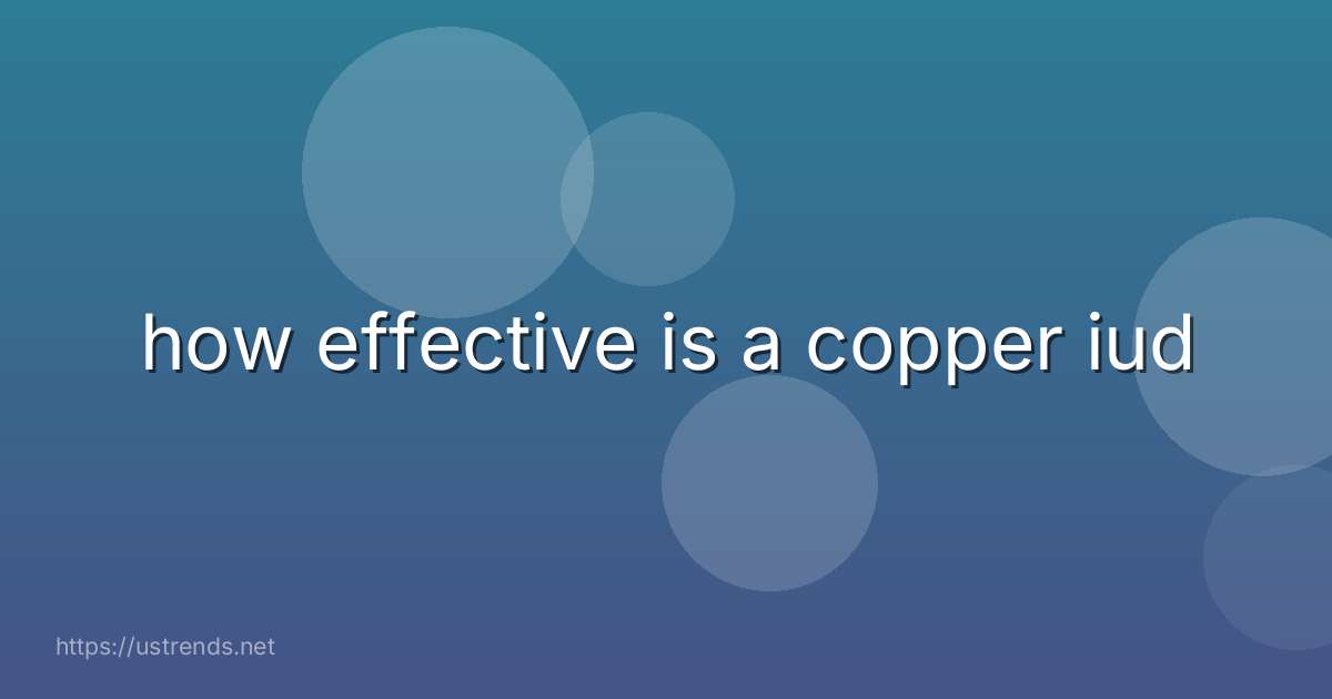 how effective is a copper iud