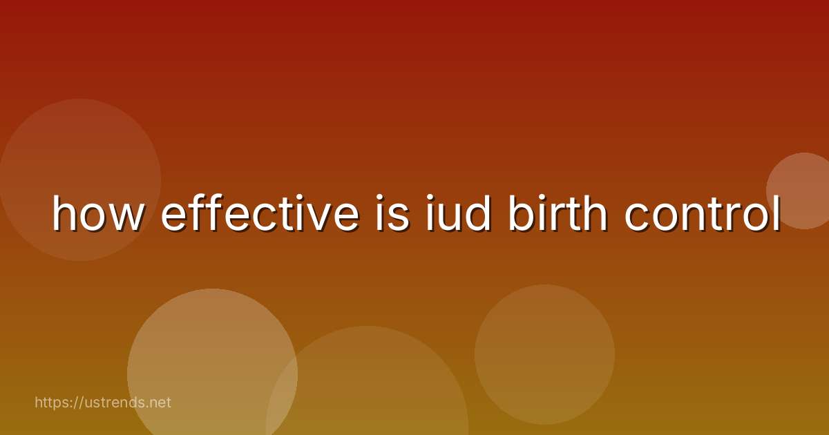 how effective is iud birth control