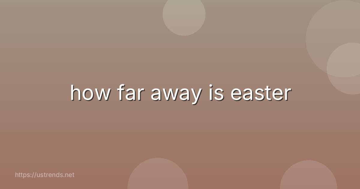 how far away is easter