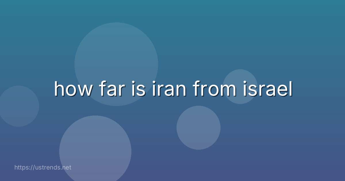 how far is iran from israel