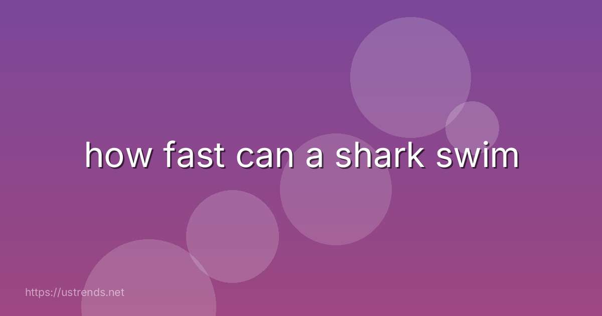 how fast can a shark swim