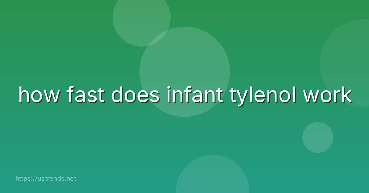 how fast does infant tylenol work