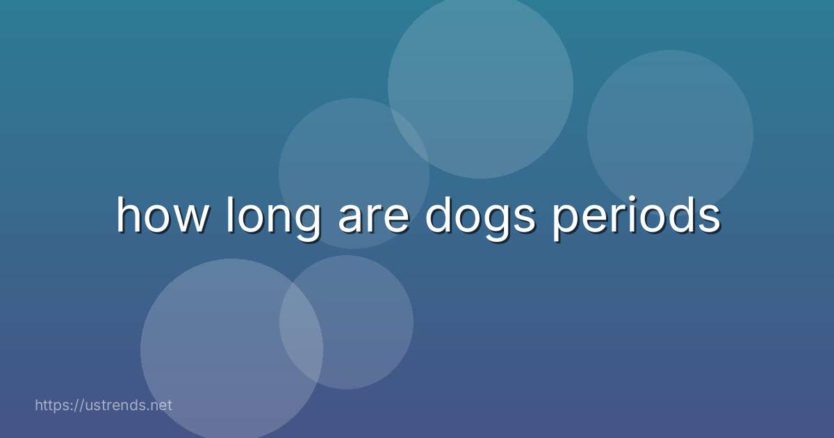 how long are dogs periods