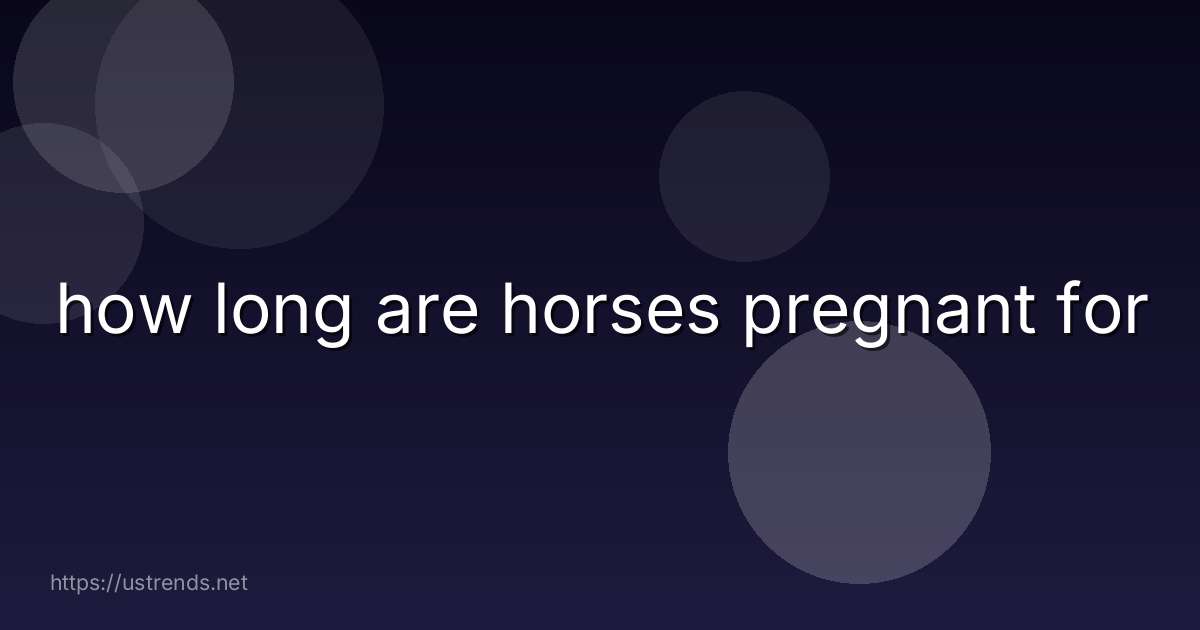 how long are horses pregnant for