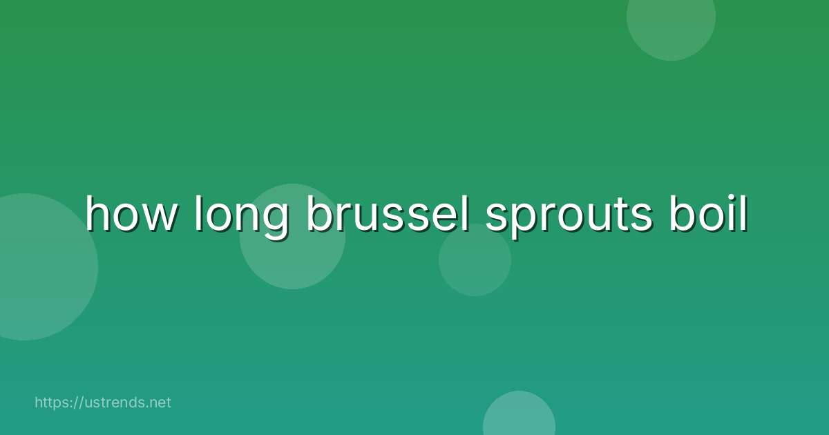 how long brussel sprouts boil