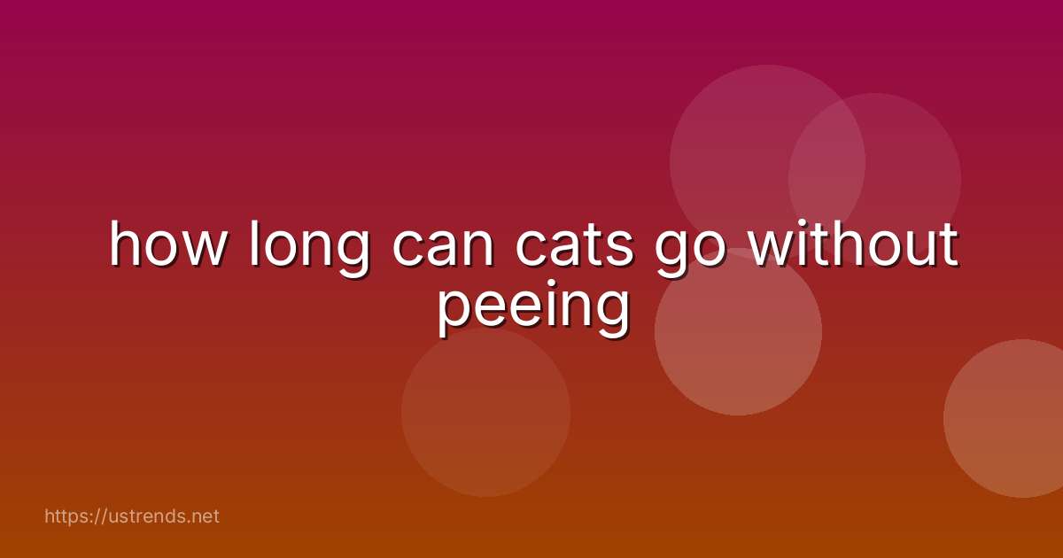 how long can cats go without peeing