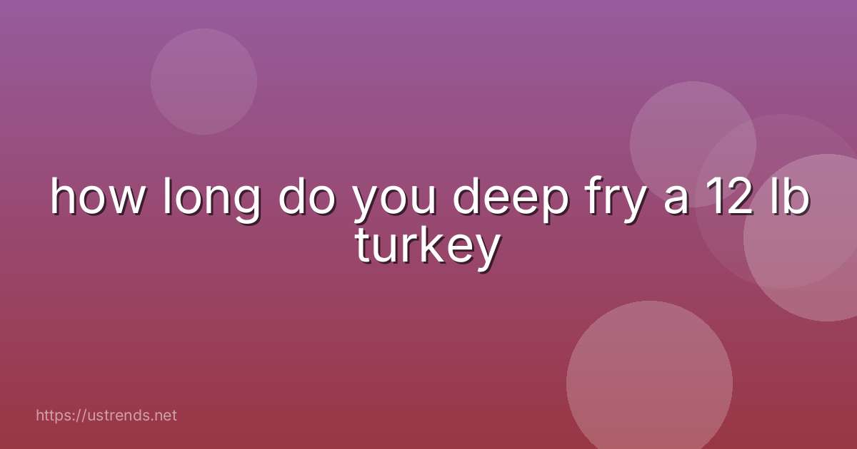 how long do you deep fry a 12 lb turkey