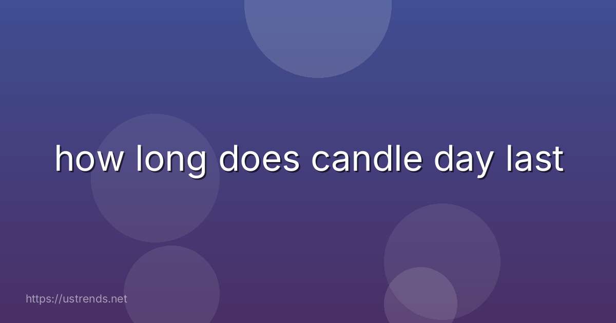 how long does candle day last