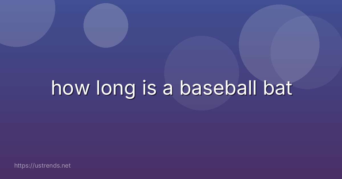 how long is a baseball bat