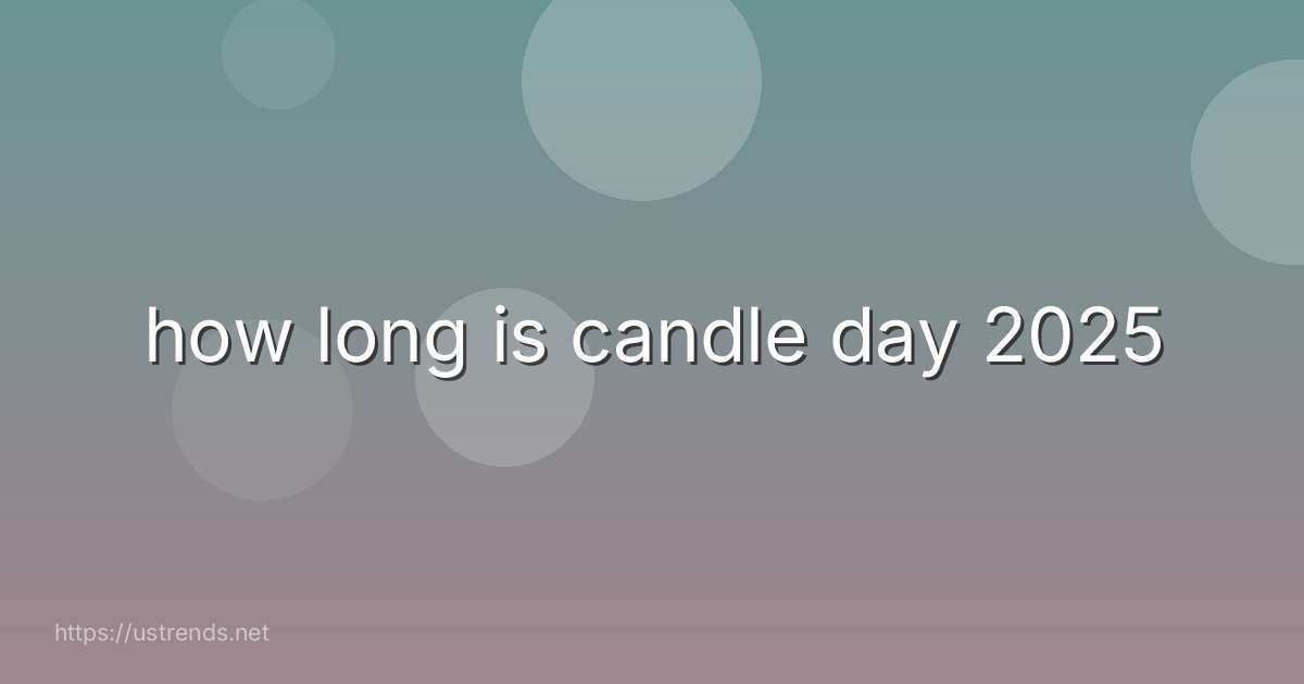how long is candle day 2025