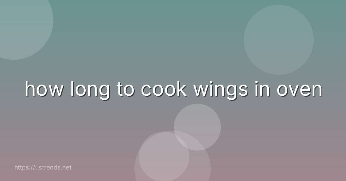 how long to cook wings in oven