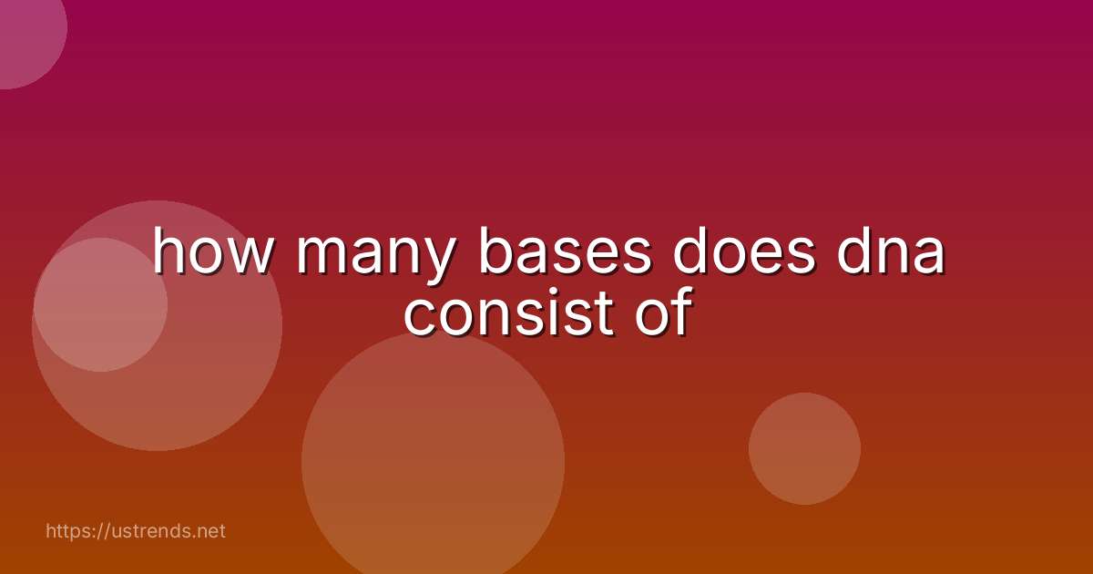 how many bases does dna consist of