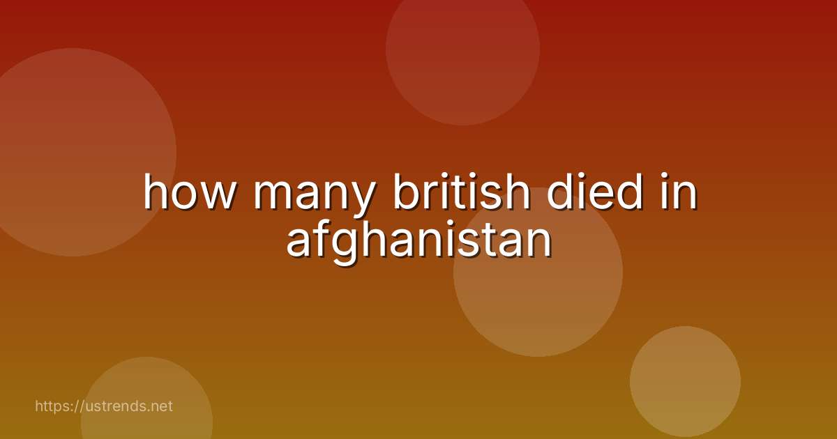 how many british died in afghanistan