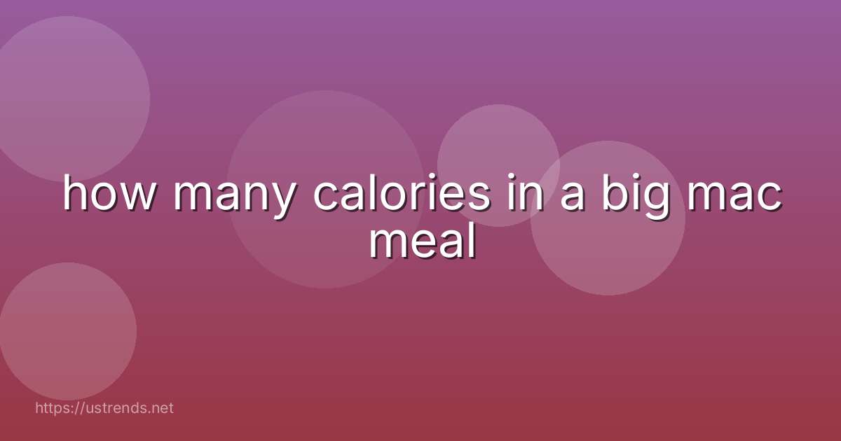 how many calories in a big mac meal